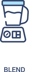 blend concept 2 colored icon simple line element vector image