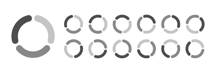 circular loading buffering icons vector image