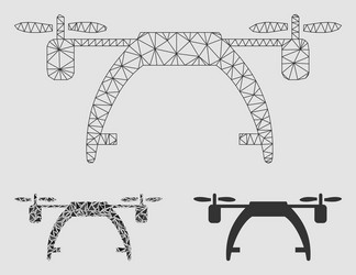drone carrier mesh 2d model and triangle vector image
