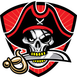 Pirate Skull Mascot Vector Image