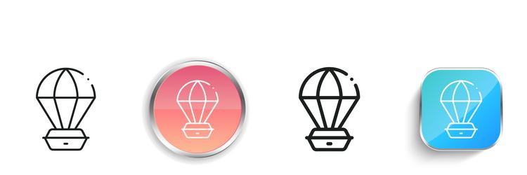 food package icon thin linear regular and button vector image