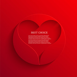 Red Heart Background vector image