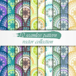 seamless abstract geometric pattern set vector image