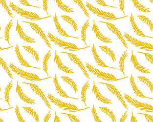 wheat ears seamless pattern sketch style vector