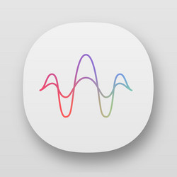 Abstract overlapping waves app icon uiux user vector