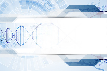 Science template dna molecules background vector