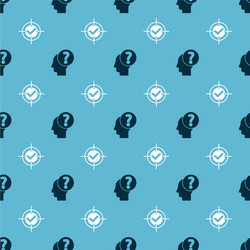 set human head with question mark and target vector image
