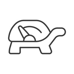 slow turtle speed icon in line design vector image