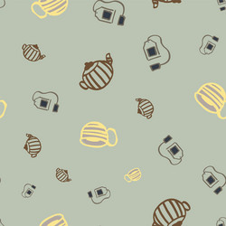 tea row seamless pattern design vector image