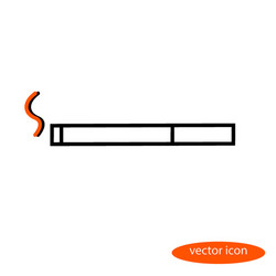 a simple linear image of smoking vector