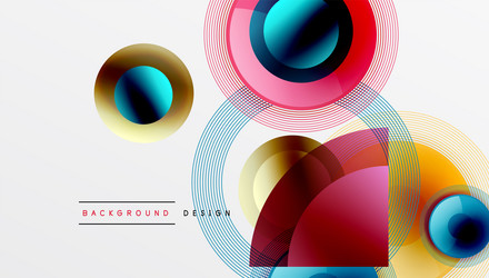 abstract colorful circles lines create modern vector image