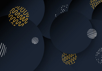 abstract of dark gradient blue circle pattern vector image