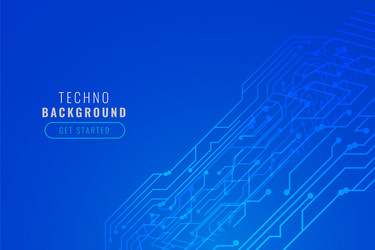 blue digital technology circuit lines background vector image