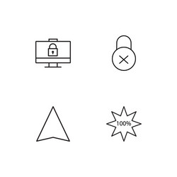 commerce linear icons set simple outline vector image