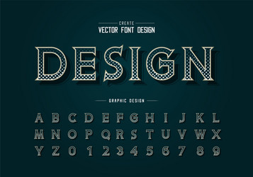 halftone circle font and alphabet digital idea vector image