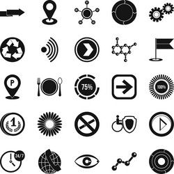 indicator icons set simple style vector image