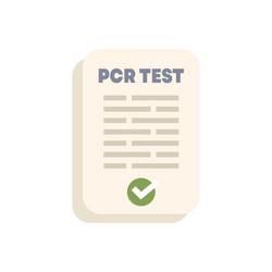 pcr test showing negative result with green check vector image