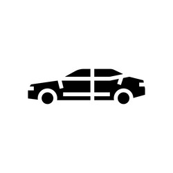 Sedan car glyph icon vector