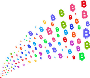 source stream of bitcoin vector image