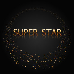 Super star gold vector