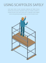 Using scaffolds safely concept background vector