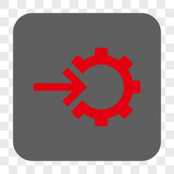 cog integration rounded square button vector image