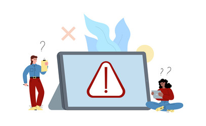 computer or mobile app operating system failure vector image