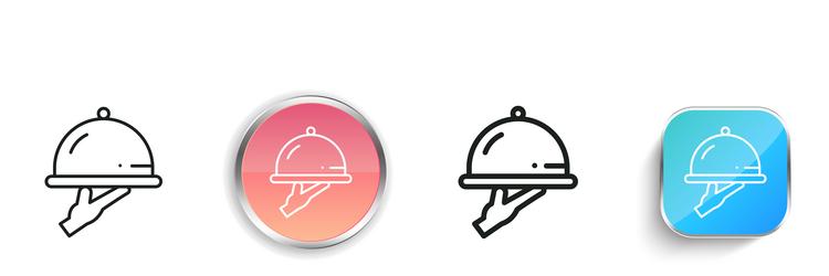 food service icon thin linear regular and button vector image