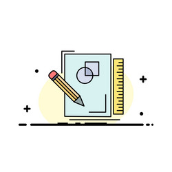 sketch sketching design draw geometry flat color vector image