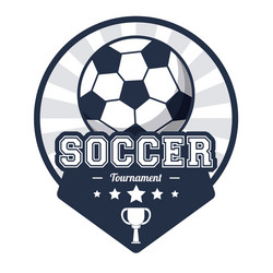 Soccer Tournament Emblem Vector Image