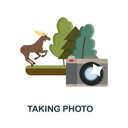 Taking photo flat icon colored element sign from vector