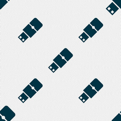 usb flash icon sign seamless pattern vector image
