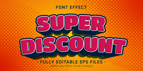 3d font effect with bold and fun style vector