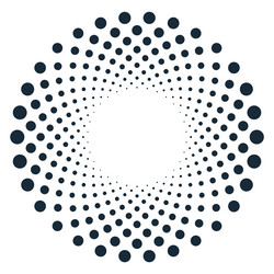 abstract symmetry circular pattern with halftone vector image