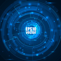 Futuristic Tech Background with Glowing Networks vector image