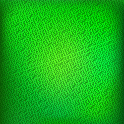 green background with digital binary matrix vector image