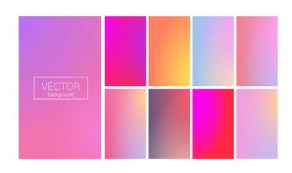 Modern gradient set abstract background vector