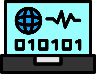 swift pulse line filled style icon design vector image