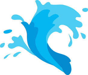 Water pool with blue splashes Royalty Free Vector Image