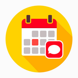 calendar chat comments message notebook icon vector image