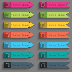 copy file sign icon duplicate document symbol set vector image