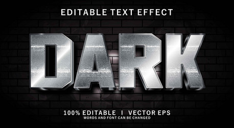 dark 3d text effect with modern style design vector image