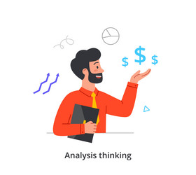 different thoughts and feelings concept vector image