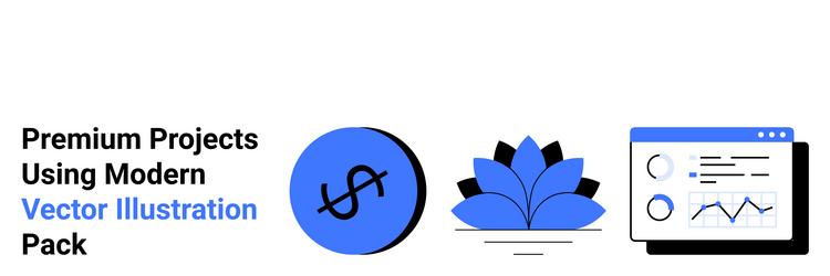finance growth and analytics visualized through vector image