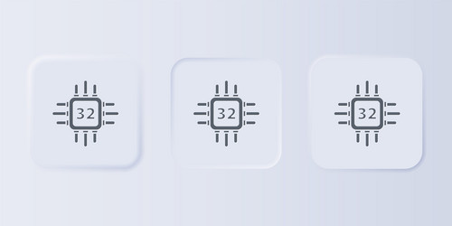 grey computer processor with microcircuits cpu vector image
