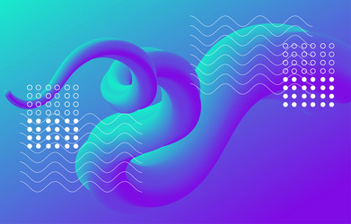 modern abstract 3d colorful fluid background vector image