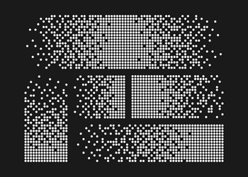 pixel disintegration background halftone fragment vector image