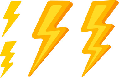 3d realistic of lightning Royalty Free Vector Image