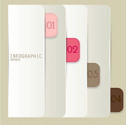 Set of bookmarks stickers labels tags numbered vector