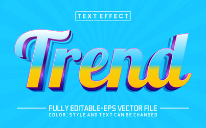 trend font text effect editable vector image